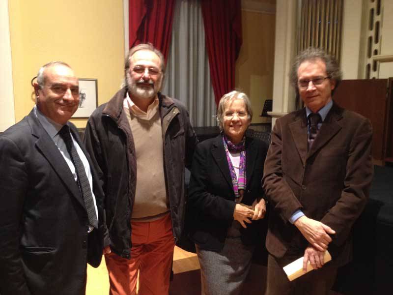 I Bologna Experts (al centro) e i direttori dei conservatori di Reggio e Messina, Barillà e Nicoletti